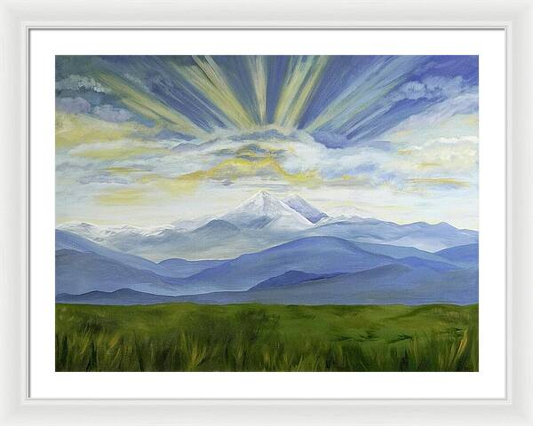 Majestic Colorado Mountain Sunset - Framed Print
