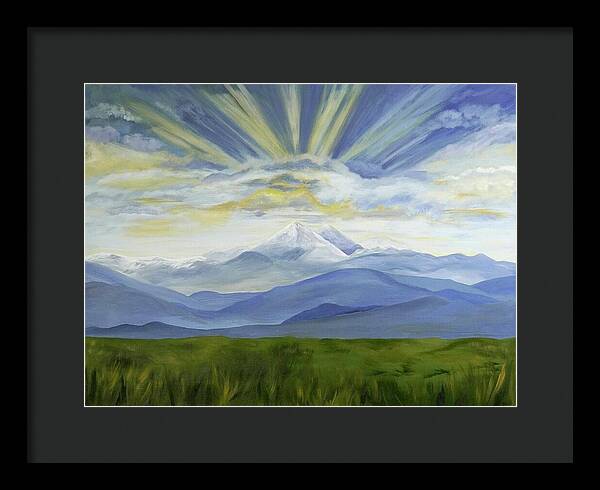 Majestic Colorado Mountain Sunset - Framed Print