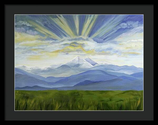 Majestic Colorado Mountain Sunset - Framed Print