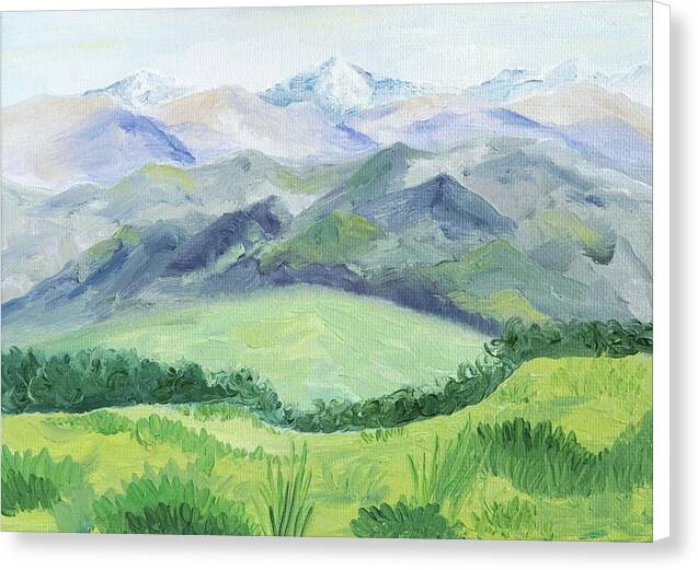Peaceful Mountain Landscape - Canvas Print