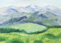 Peaceful Mountain Landscape - Art Print