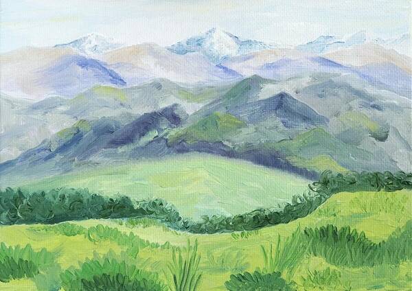 Peaceful Mountain Landscape - Art Print