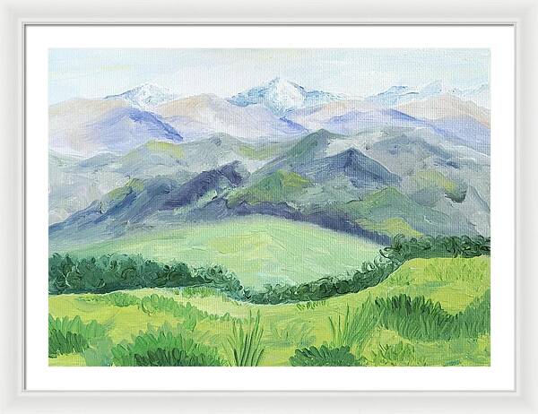 Peaceful Mountain Landscape - Framed Print