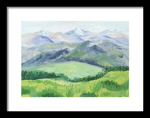 Peaceful Mountain Landscape - Framed Print