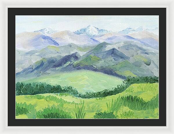Peaceful Mountain Landscape - Framed Print