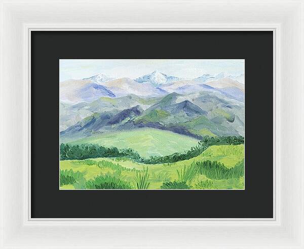 Peaceful Mountain Landscape - Framed Print