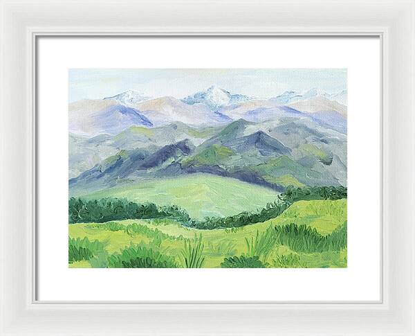Peaceful Mountain Landscape - Framed Print