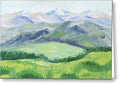 Peaceful Mountain Landscape - Greeting Card