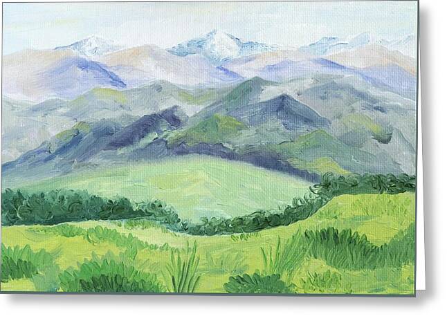 Peaceful Mountain Landscape - Greeting Card