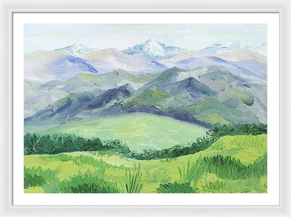 Peaceful Mountain Landscape - Framed Print