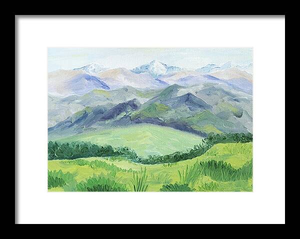 Peaceful Mountain Landscape - Framed Print