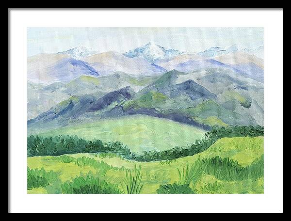 Peaceful Mountain Landscape - Framed Print