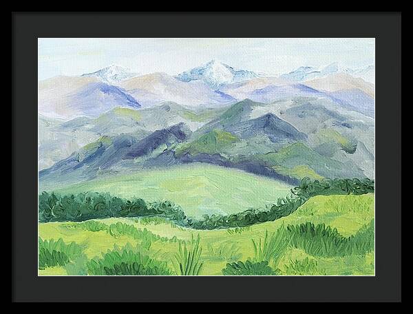Peaceful Mountain Landscape - Framed Print