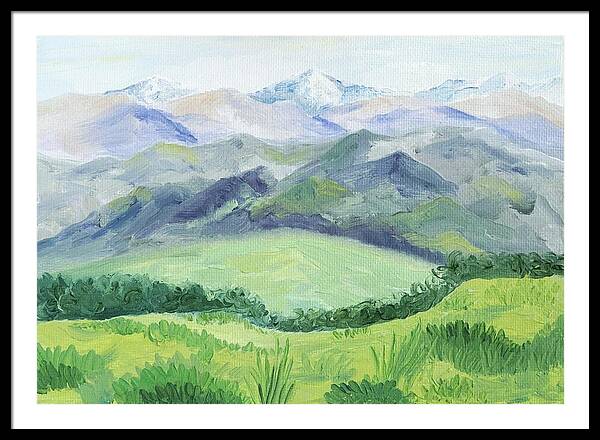 Peaceful Mountain Landscape - Framed Print