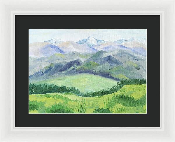 Peaceful Mountain Landscape - Framed Print