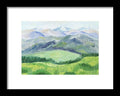 Peaceful Mountain Landscape - Framed Print