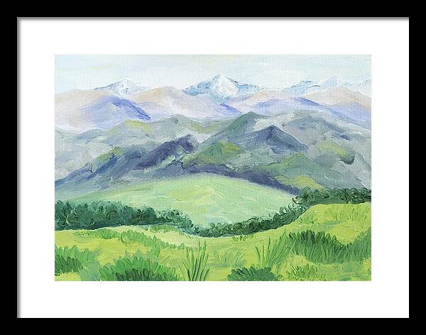 Peaceful Mountain Landscape - Framed Print