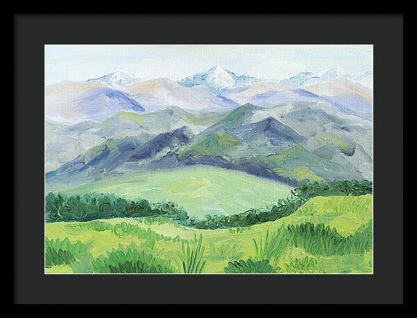 Peaceful Mountain Landscape - Framed Print