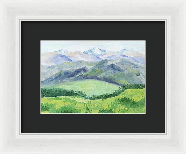 Peaceful Mountain Landscape - Framed Print