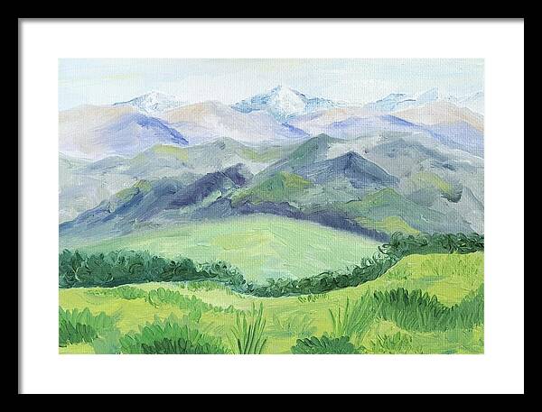 Peaceful Mountain Landscape - Framed Print