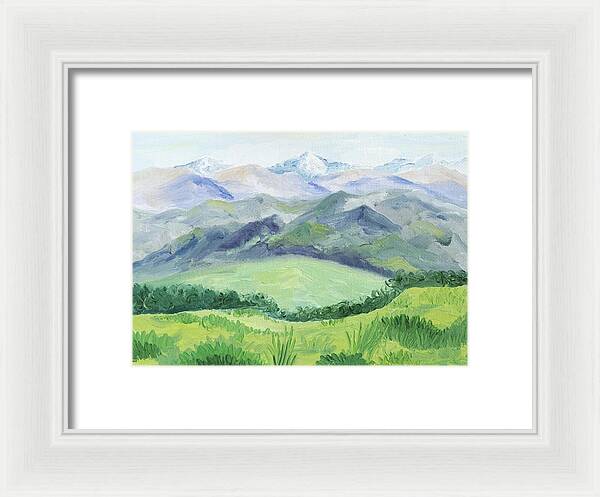 Peaceful Mountain Landscape - Framed Print