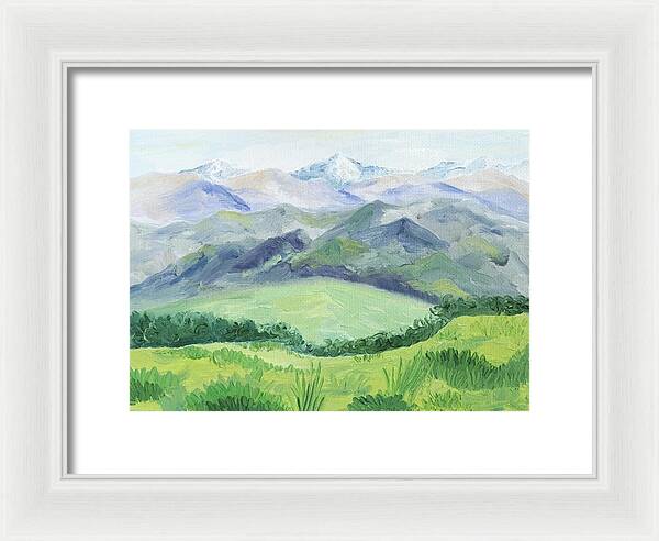Peaceful Mountain Landscape - Framed Print