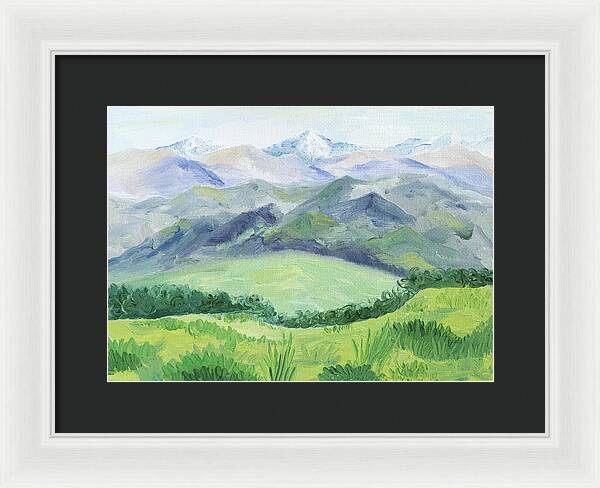 Peaceful Mountain Landscape - Framed Print