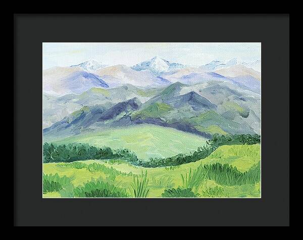 Peaceful Mountain Landscape - Framed Print