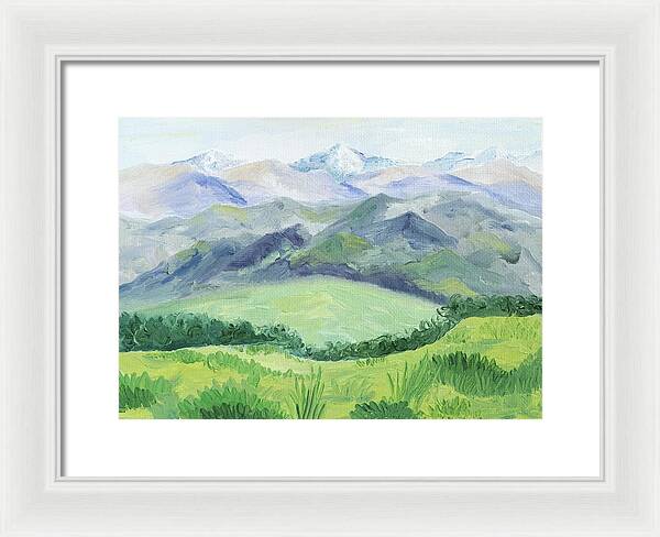 Peaceful Mountain Landscape - Framed Print