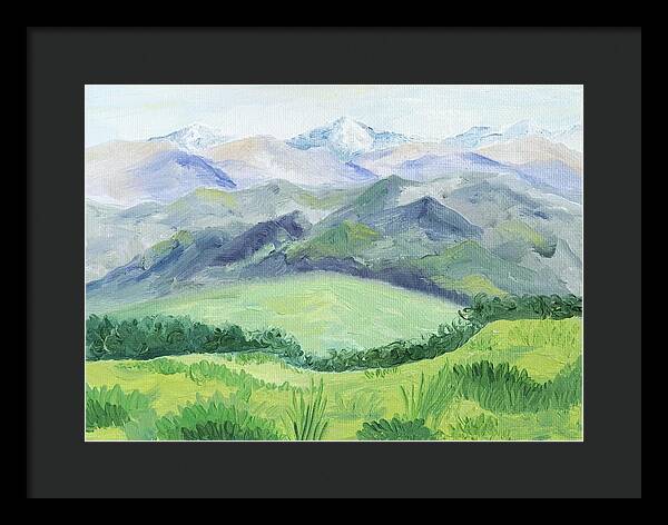 Peaceful Mountain Landscape - Framed Print