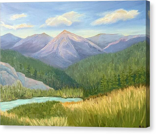 Purple Mountain Landscape - Canvas Print