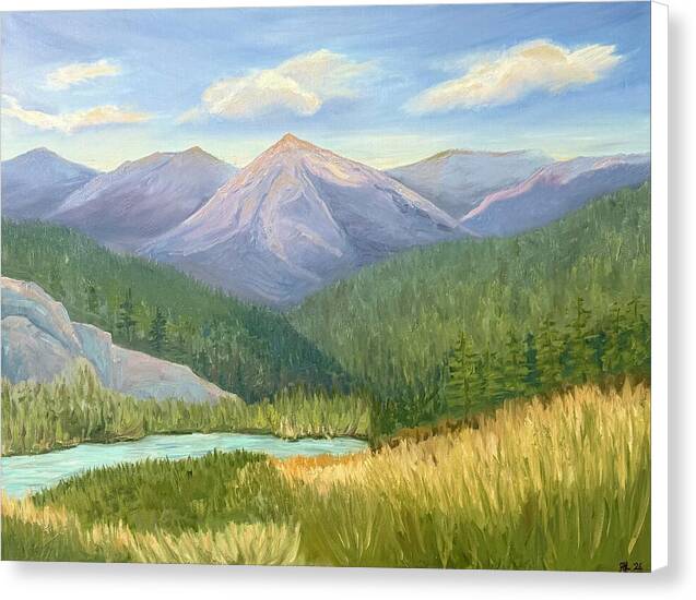 Purple Mountain Landscape - Canvas Print