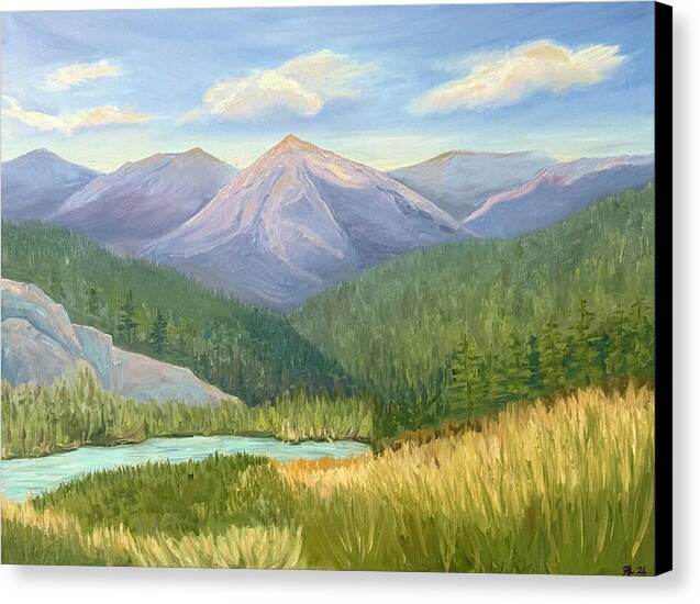 Purple Mountain Landscape - Canvas Print