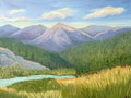 Purple Mountain Landscape - Art Print