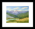 Purple Mountain Landscape - Framed Print